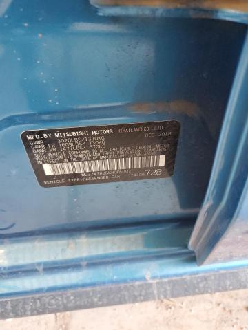 2019 MITSUBISHI MIRAGE ES ML32A3HJ6KH005702