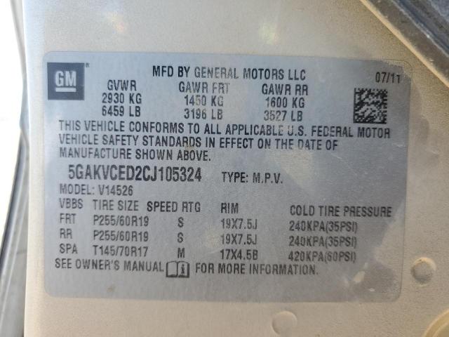 2012 BUICK ENCLAVE - 5GAKVCED2CJ105324