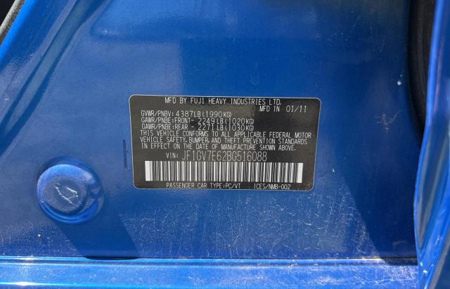 2011 SUBARU IMPREZA WR - JF1GV7E62BG516088