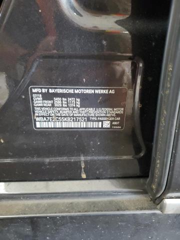 2019 BMW 740 I WBA7E2C55KB217521