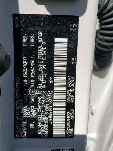 2020 TOYOTA 4RUNNER SR JTEBU5JR0L5815812