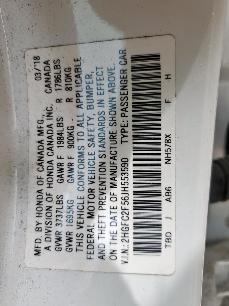 2018 HONDA CIVIC LX - 2HGFC2F56JH553590