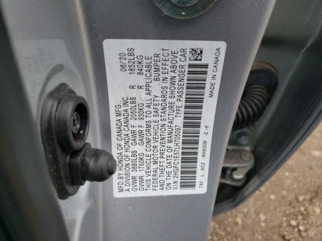 2020 HONDA CIVIC SI 2HGFC1E57LH705097