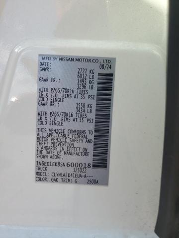 2025 NISSAN FRONTIER S 1N6ED1EK8SN600018