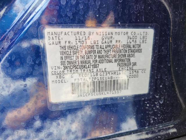 2019 NISSAN KICKS S 3N1CP5CU5KL471557