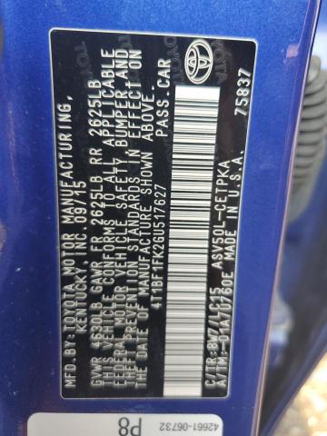 2016 TOYOTA CAMRY LE - 4T1BF1FK2GU517627