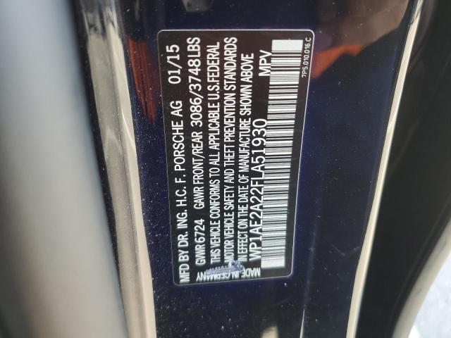 2015 PORSCHE CAYENNE SE WP1AE2A22FLA51930