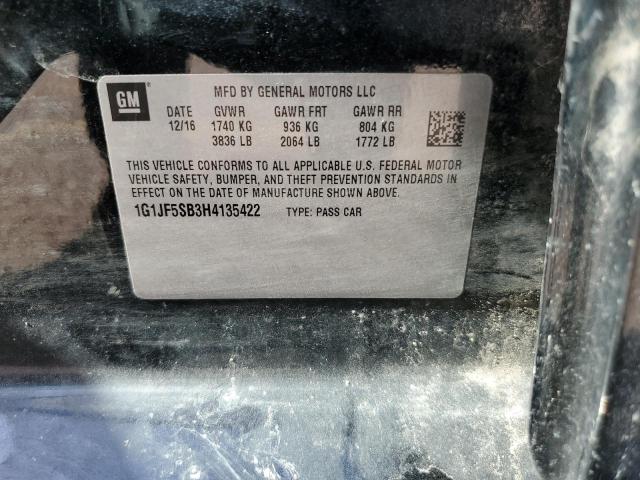 2017 CHEVROLET SONIC PREM 1G1JF5SB3H4135422