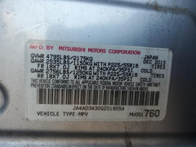 2016 MITSUBISHI OUTLANDER SE JA4AD3A30GZ019554