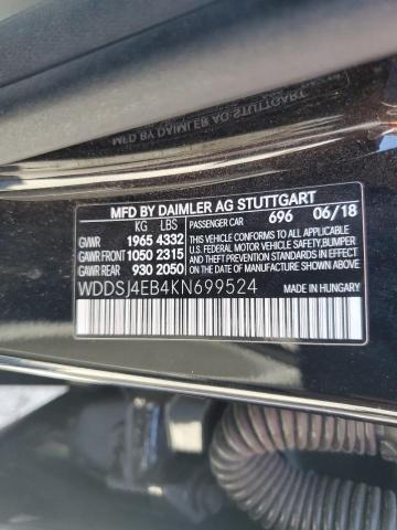 2019 MERCEDES-BENZ CLA 250 WDDSJ4EB4KN699524