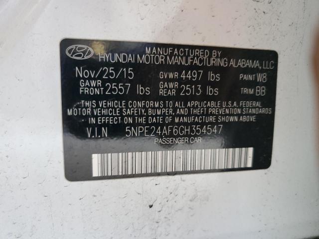 2016 HYUNDAI SONATA SE 5NPE24AF6GH354547