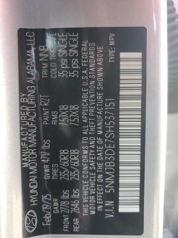 2025 HYUNDAI TUCSON SEL 5NMJB3DE7SH537151