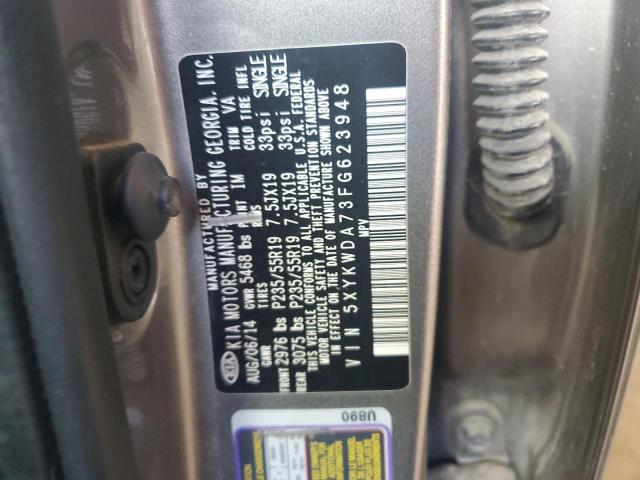 2015 KIA SORENTO SX 5XYKWDA73FG623948