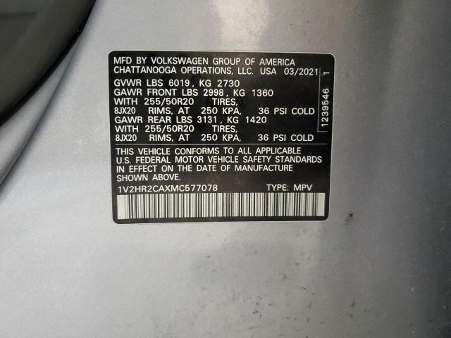 2021 VOLKSWAGEN ATLAS SE - 1V2HR2CAXMC577078