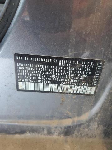 2017 VOLKSWAGEN JETTA S 3VW2B7AJ7HM331845