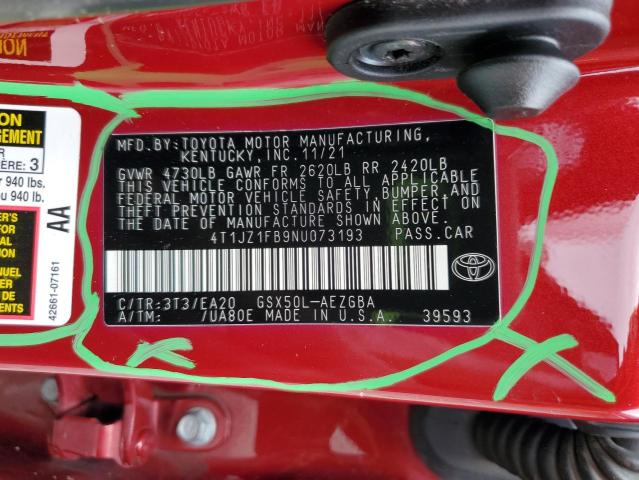 2022 TOYOTA AVALON XLE 4T1JZ1FB9NU073193