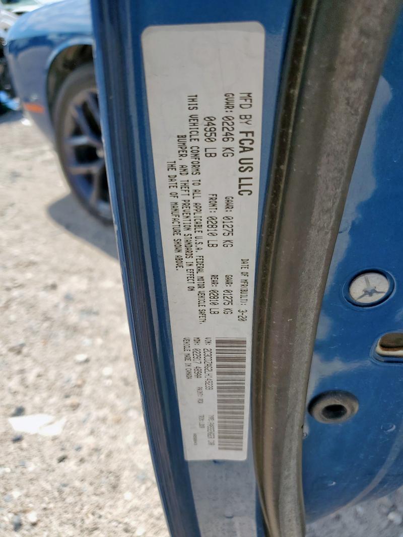 2020 DODGE CHALLENGER 2C3CDZAG2LH149239