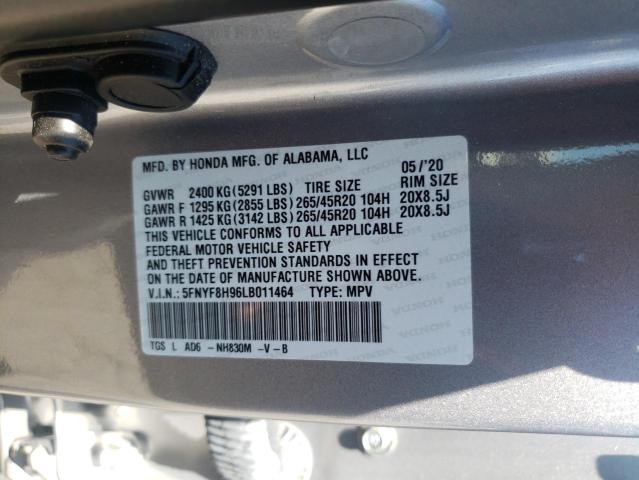 2020 HONDA PASSPORT T 5FNYF8H96LB011464