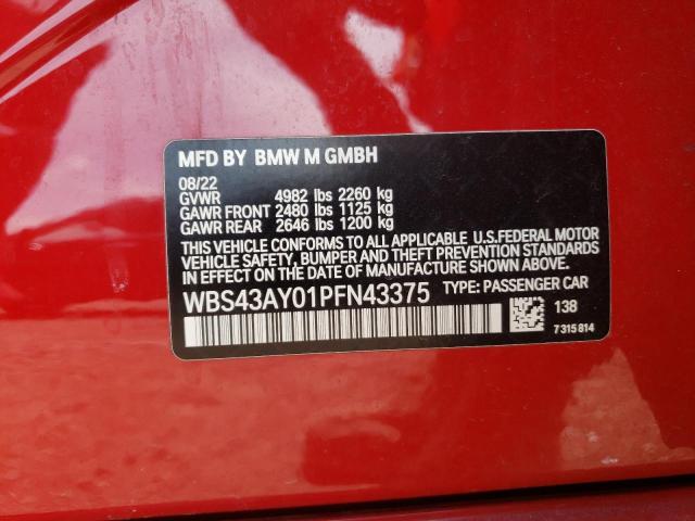 2023 BMW M3 COMPETI WBS43AY01PFN43375
