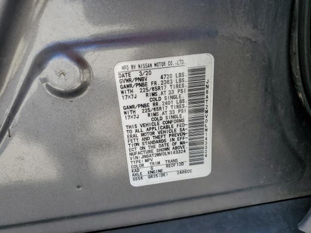 2020 NISSAN ROGUE S JN8AT2MV0LW143324