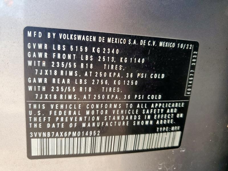2023 VOLKSWAGEN TIGUAN SE 3VVNB7AX6PM014952