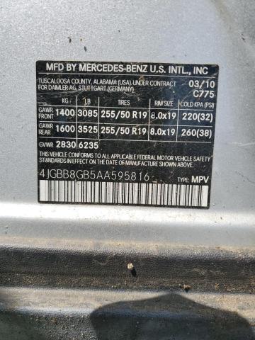 2010 MERCEDES-BENZ ML 350 4MA #3302795962