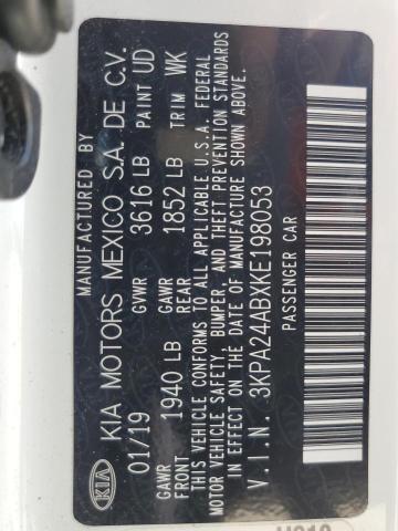 2019 KIA RIO S 3KPA24ABXKE198053