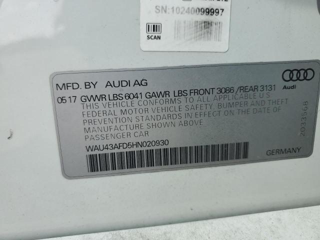 2017 AUDI A8 L QUATT WAU43AFD5HN020930