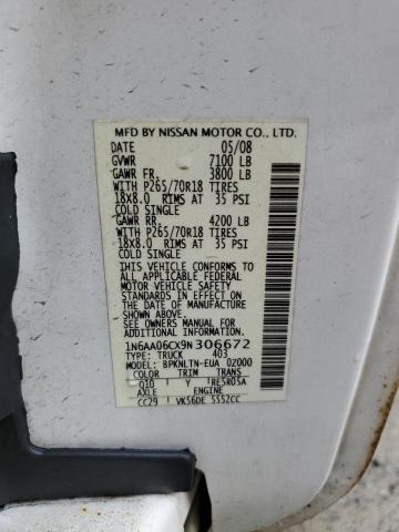 2009 NISSAN TITAN XE #3215099617
