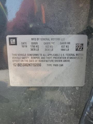 2017 CHEVROLET CRUZE LT - 1G1BE5SM2H7152090