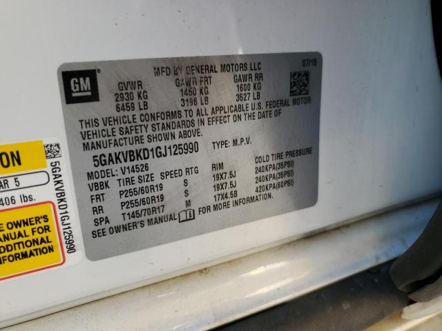 2016 BUICK ENCLAVE - 5GAKVBKD1GJ125990