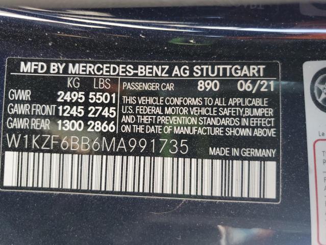 2021 MERCEDES-BENZ E AMG 53 4MATIC W1KZF6BB6MA991735