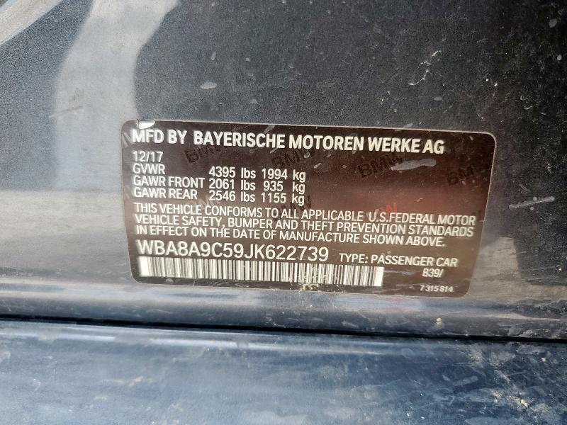 2018 BMW 320 I WBA8A9C59JK622739