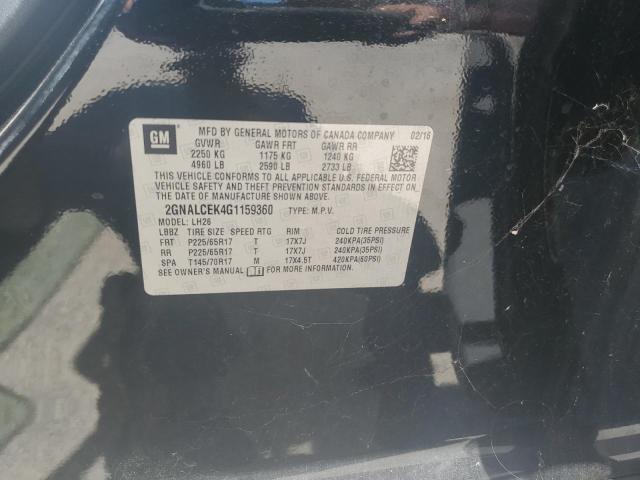 2016 CHEVROLET EQUINOX LT - 2GNALCEK4G1159360