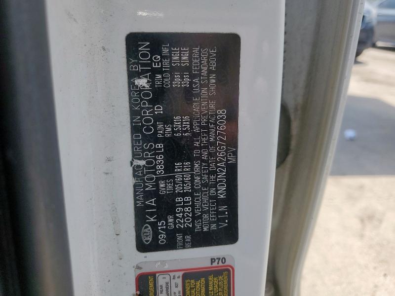 2016 KIA SOUL KNDJN2A26G7276038