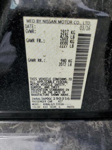 2016 NISSAN ALTIMA 2.5 1N4AL3AP0GC190356