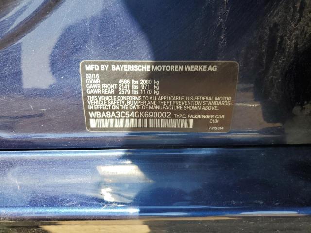 2016 BMW 320 XI WBA8A3C54GK690002