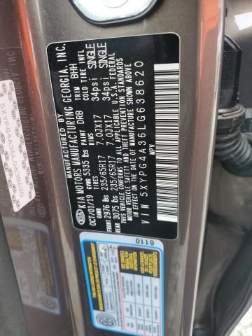 2020 KIA SORENTO L 5XYPG4A36LG638620