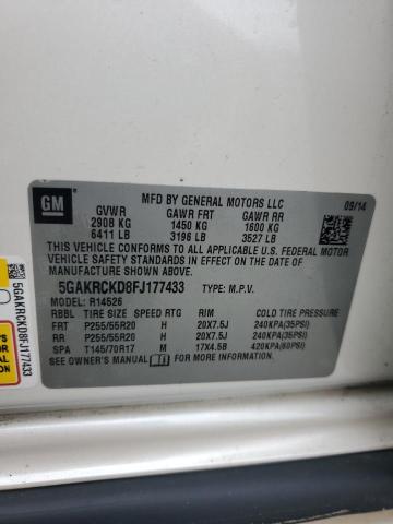2015 BUICK ENCLAVE 5GAKRCKD8FJ177433