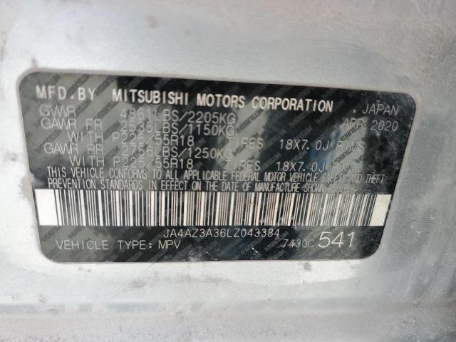 2020 MITSUBISHI OUTLANDER JA4AZ3A36LZ043384