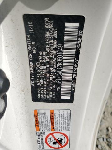 2019 SUBARU BRZ LIMITE JF1ZCAC12K9601049