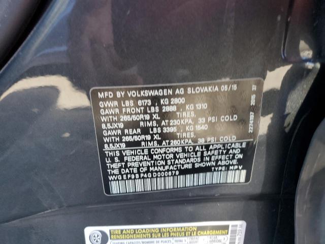 2016 VOLKSWAGEN TOUAREG SP WVGEF9BP4GD000679