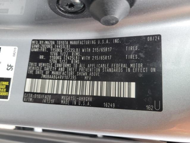 2024 TOYOTA COROLLA CROSS LE 7MUBAABG4RV107395