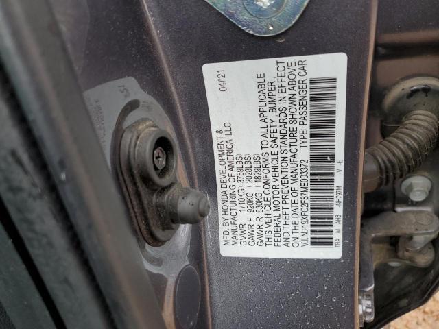 2021 HONDA CIVIC SPORT 19XFC2F87ME003372