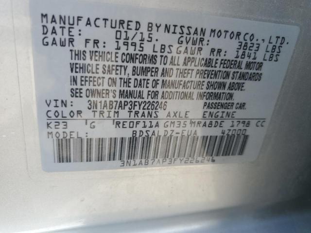 2015 NISSAN SENTRA S - 3N1AB7AP3FY226246