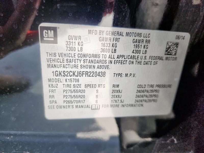 2015 GMC YUKON DENA 1GKS2CKJ6FR220438