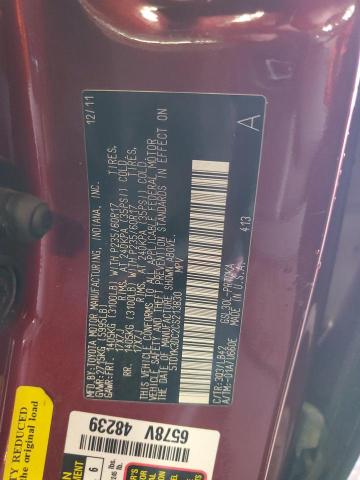 2012 TOYOTA SIENNA XLE #3290258252