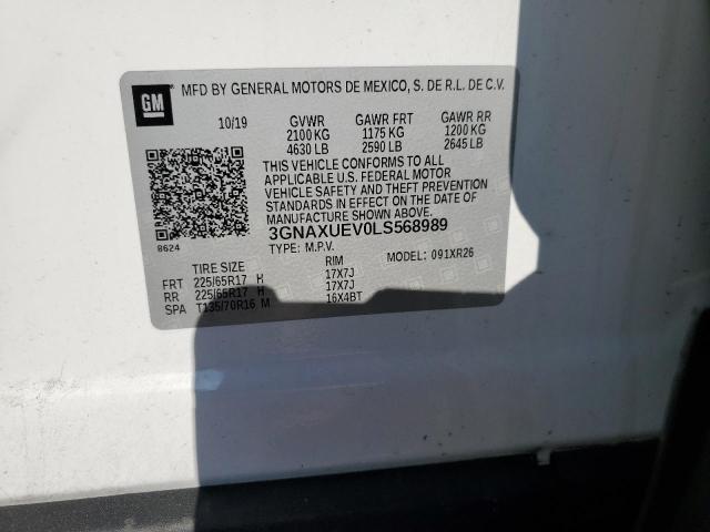 2020 CHEVROLET EQUINOX LT 3GNAXUEV0LS568989