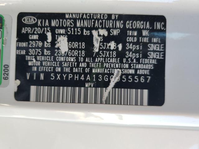 2016 KIA SORENTO EX 5XYPH4A13GG055567