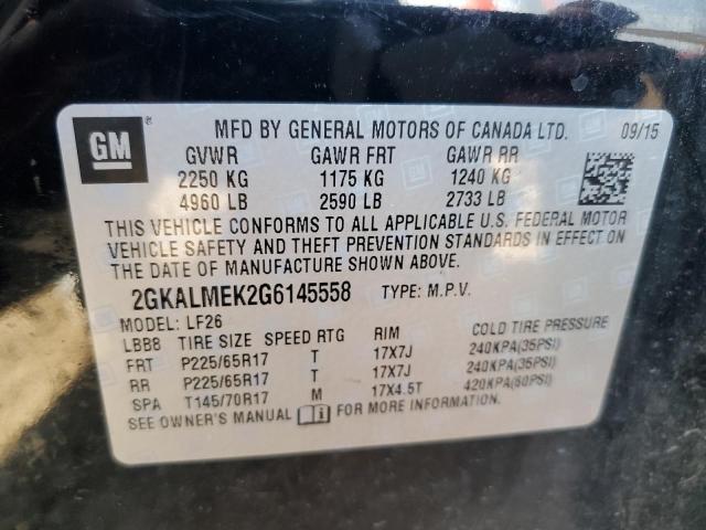2016 GMC TERRAIN SLE 2GKALMEK2G6145558